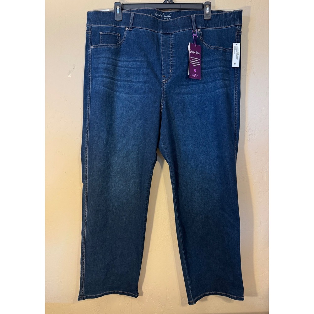 Gloria‎ Vanderbilt Jeans Women 24W Shape Effect High-Rise Straight Pull On NEW